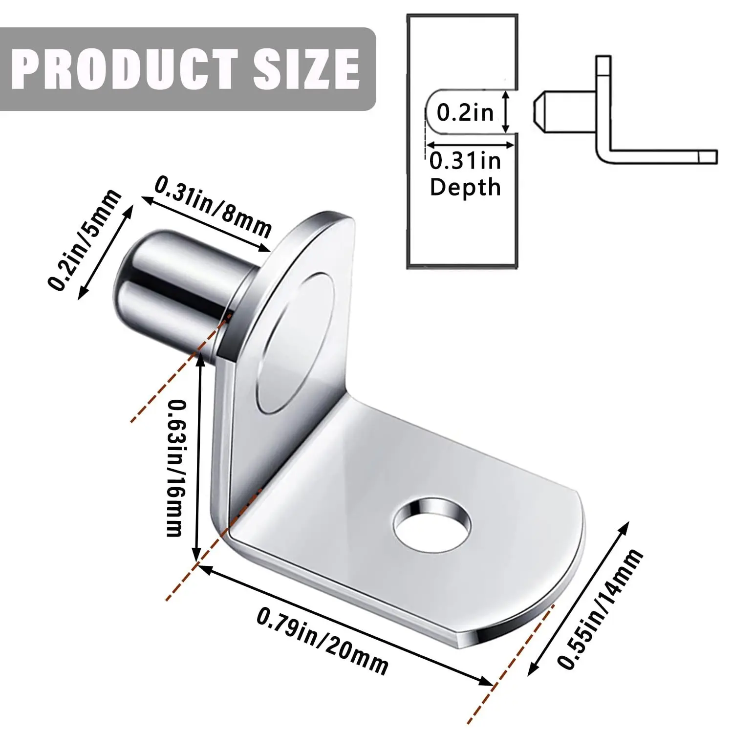 10/20Pcs Shelf Brackets Support Studs Pegs 5mm Metal Pin Shelves Seperator Furniture Shelf Wall Mount Bracket Holder For Cabinet