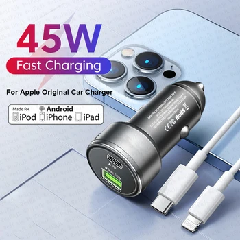 【Apple Original】샤오미 아이폰용 USB C 타입 고속 충전기, PD 45W, 4.0, 3.0 FCP, SCP, Xiaomi, iPhone 11, 12, 13, 14 Pro Max