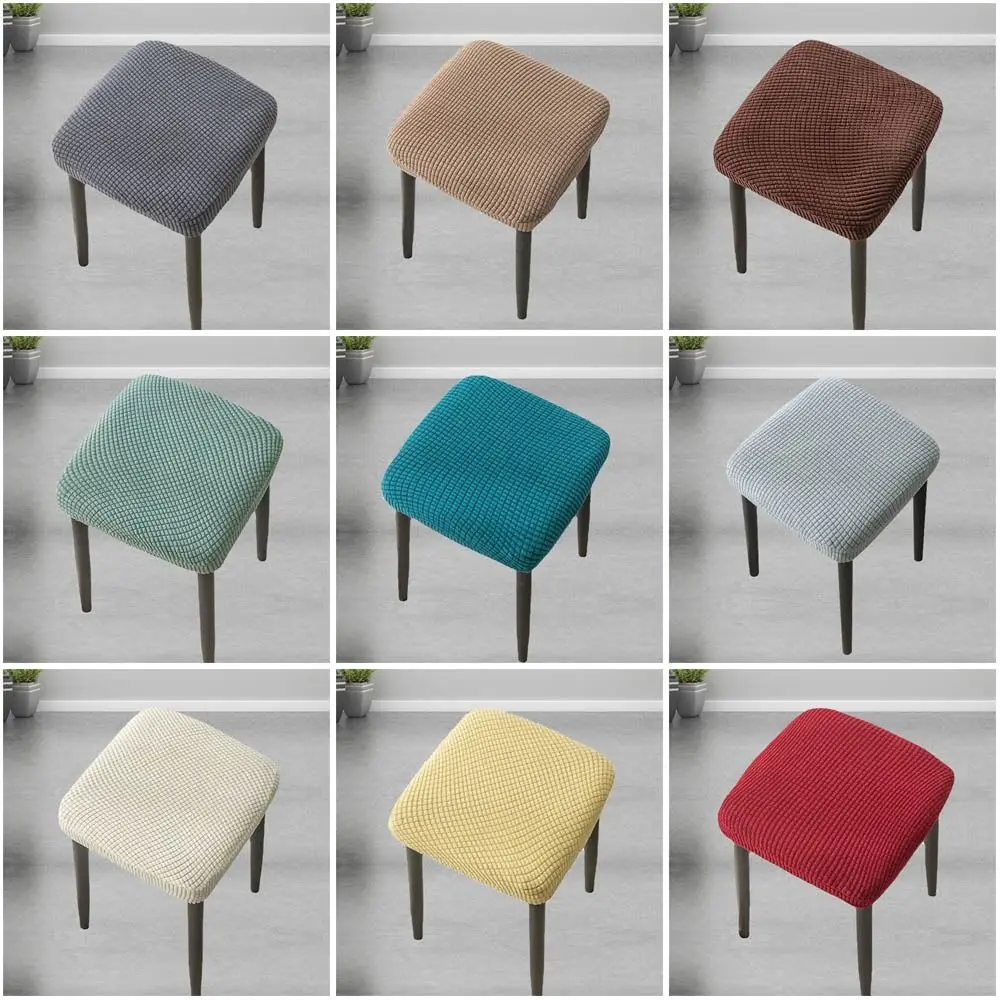 Thickened Material Stool Cover Elastic Edge Water Resistant Chair Cover Anti-Fouling Removable Design Elastic Stool Cover