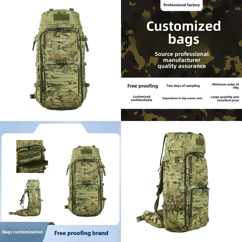 Wholesale Custom Large Capacity Multi-Functional Tactical Camouflage Sports Backpack Polyester Fashionable for Outdoor Hiking