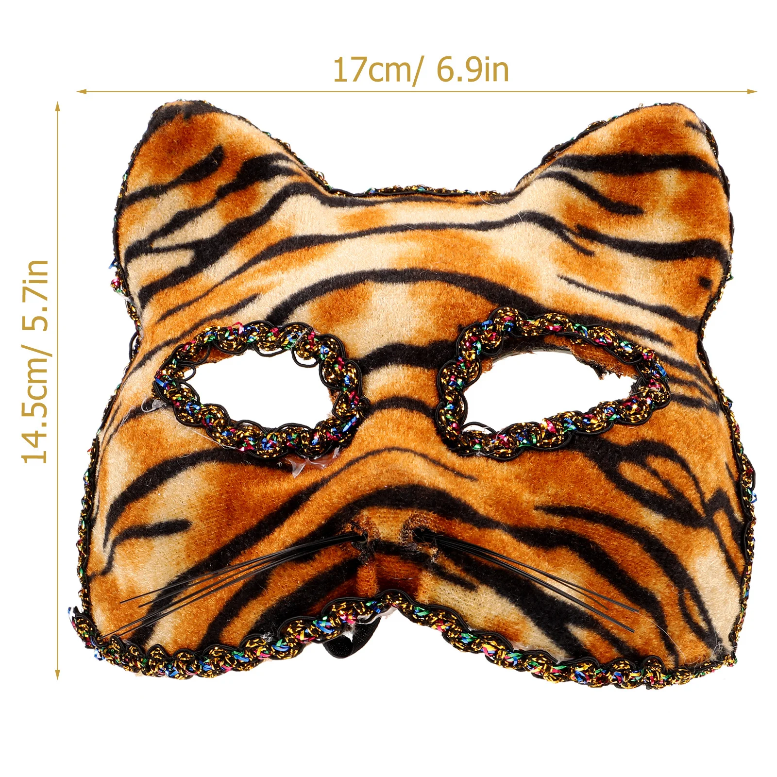 Półmaska tygrysa do cosplayu, na maskaradę, lekka, wygodna, trwała, dekoracyjna, prezent dla kobiet i mężczyzn.