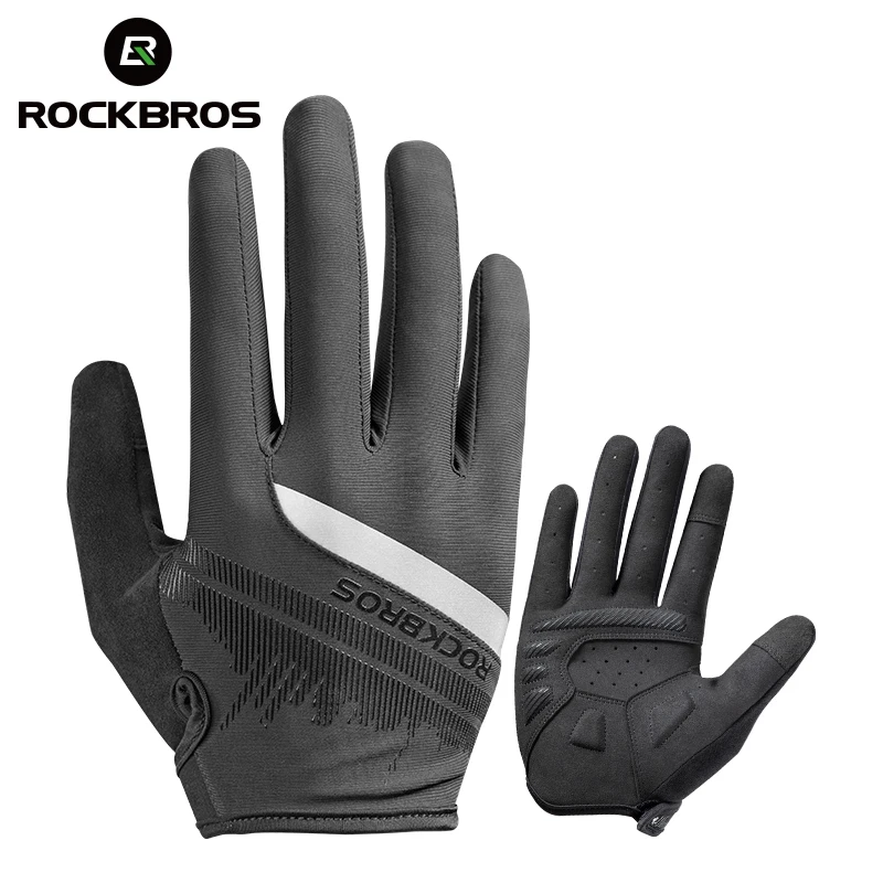 ROCKBROS Cycling Men\'s Gloves Spring Autumn Bike Cycling Gloves Sports Shockproof Breathable MTB Mountain Bike Gloves Motorcycle