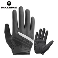 ROCKBROS-guantes de ciclismo para hombre, manoplas deportivas a prueba de golpes, transpirables, para bicicleta de montaña y motocicleta, primavera y otoño