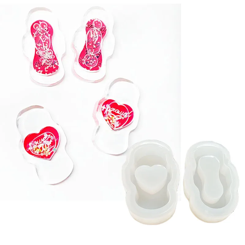 New Heart Shaped Silicone Shaker Mold Quicksand Molds Jewelry Tool Jewelry Accessories