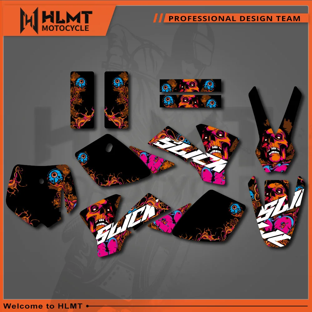 

HLMT Motorcycle Graphics Background Decals Stickers For KTM SX50 MT50 KTM50 MINI ADVENTURE 2002 -2008 New style Custom