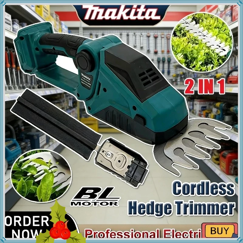 

Аккумуляторный кусторез Makita: мини-триммер для сада 2-в-1, ручные электрические ножницы для травы