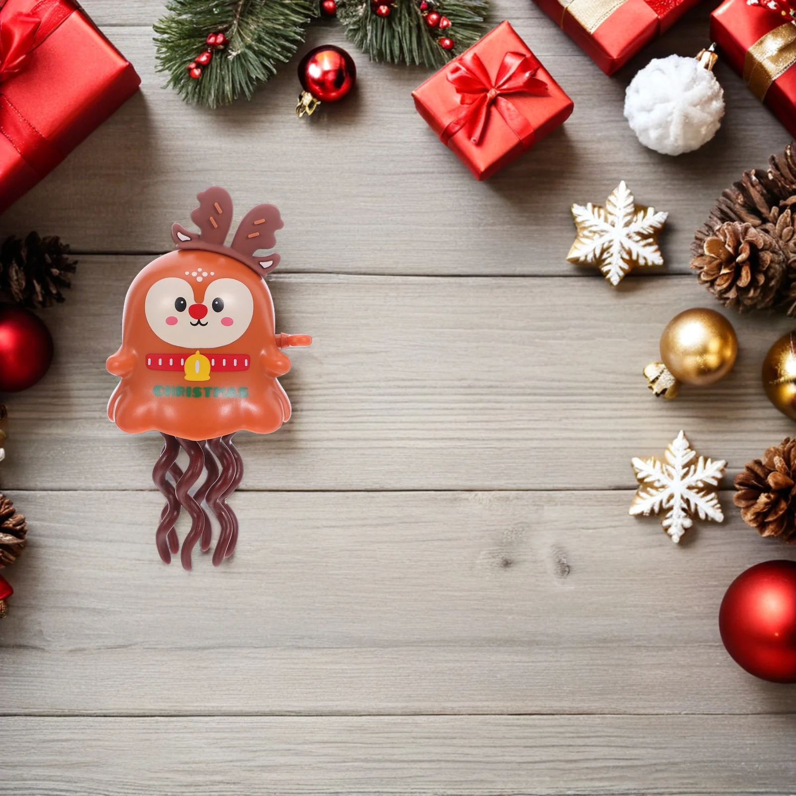 Reloj de Cuerda con Diseño de Reno de Santa Claus, Recuerdos de Fiesta de Navidad, Relleno de Bolsas de Regalo, Relleno de Calcetines Navideños