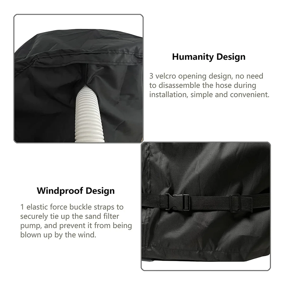 

Sand Filter Pump Cover, Waterproof Anti-UV Sand Filter Cover Oxford Fabric Sand Pool Pump Cover