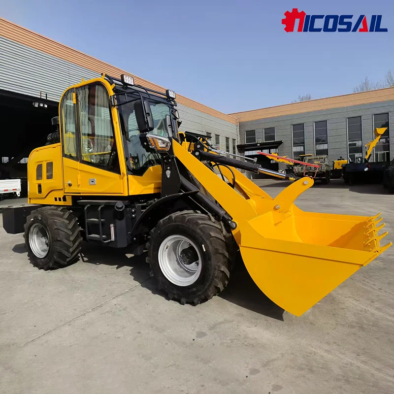 Pala gommata CE Mini pala con motore Kubota con braccio telescopico esteso Caricatore diesel agricolo personalizzato con accessori