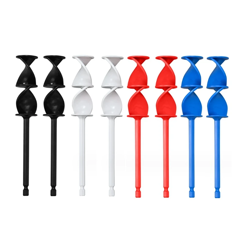 

8 Piece Paint Mixer For Drill Plastic Reusable Epoxy And Resin Mixer Attachment Paddle To Mix Epoxy Resin, Paint, Ceramic Glaze