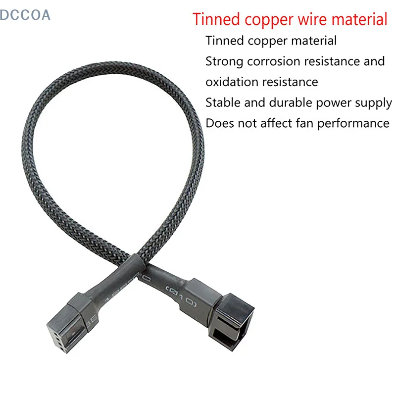 1Pcs 4 Pin Adapter Cable Cpu Fan Splitter 1 To 1 2 3 4 Computer Fan Splitter Cable Extension Power Accessories