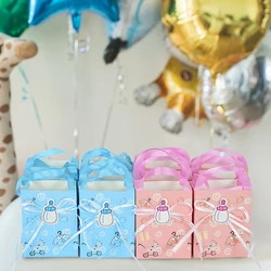 6pcs Baby Shower Gift Bags For Guests Candy Cookie Souvenir Packaging Box Boy Girl Gender Reveal Party Decoration Supplies