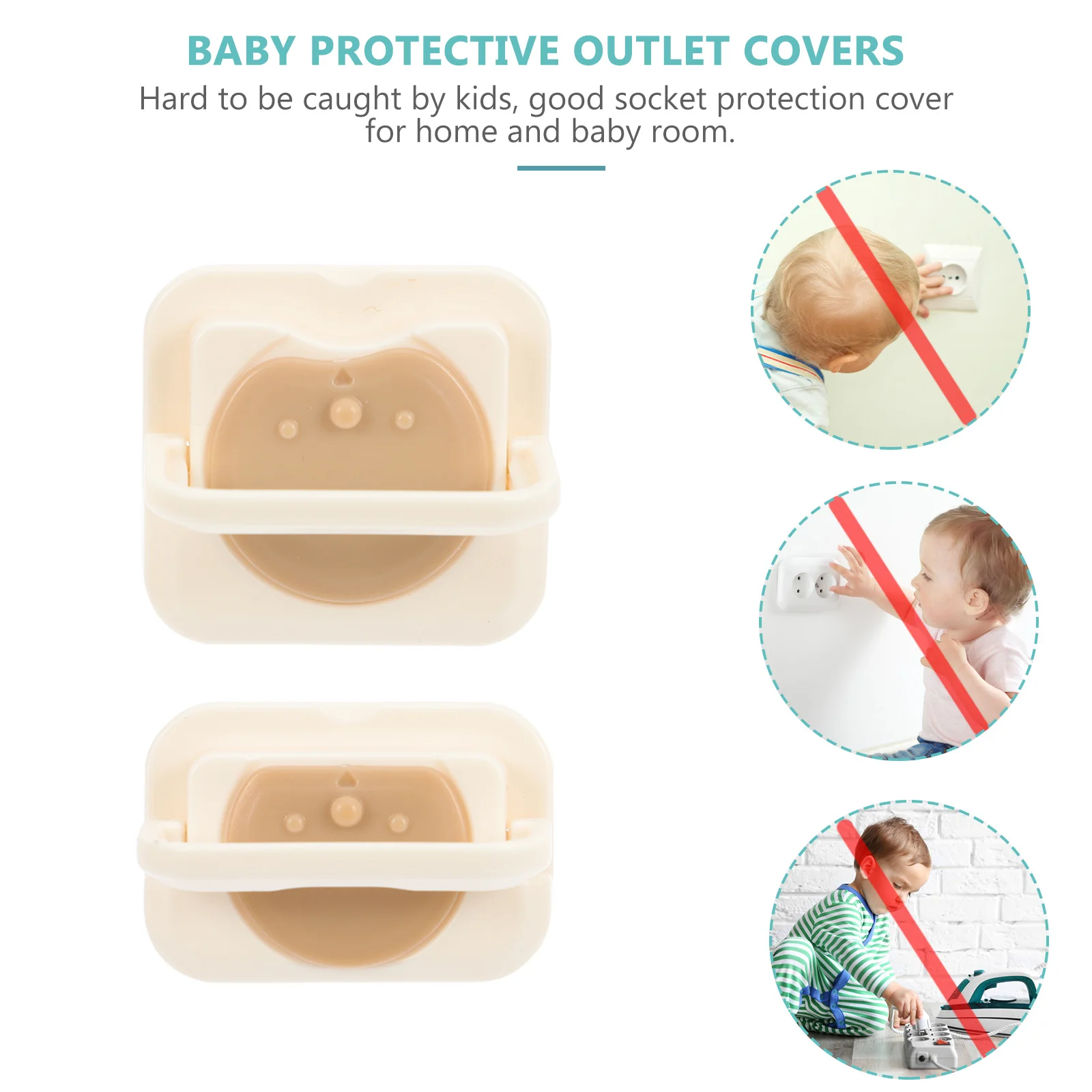 

24 шт., детская защитная крышка розетки, защита от поражения электрическим током, гладкая поверхность, изоляция, прочные крышки розетки
