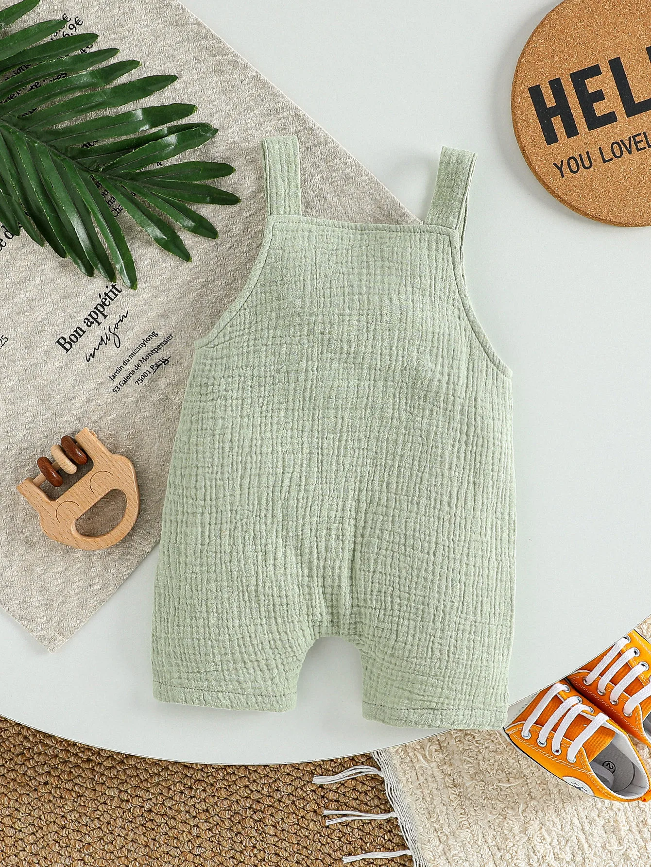 Infant Baby Boys Girls Unisex Suspenders Rompers Jumpsuits Overalls Cotton Solid Soft Sleeveless Baby Newborn Summer Clothing