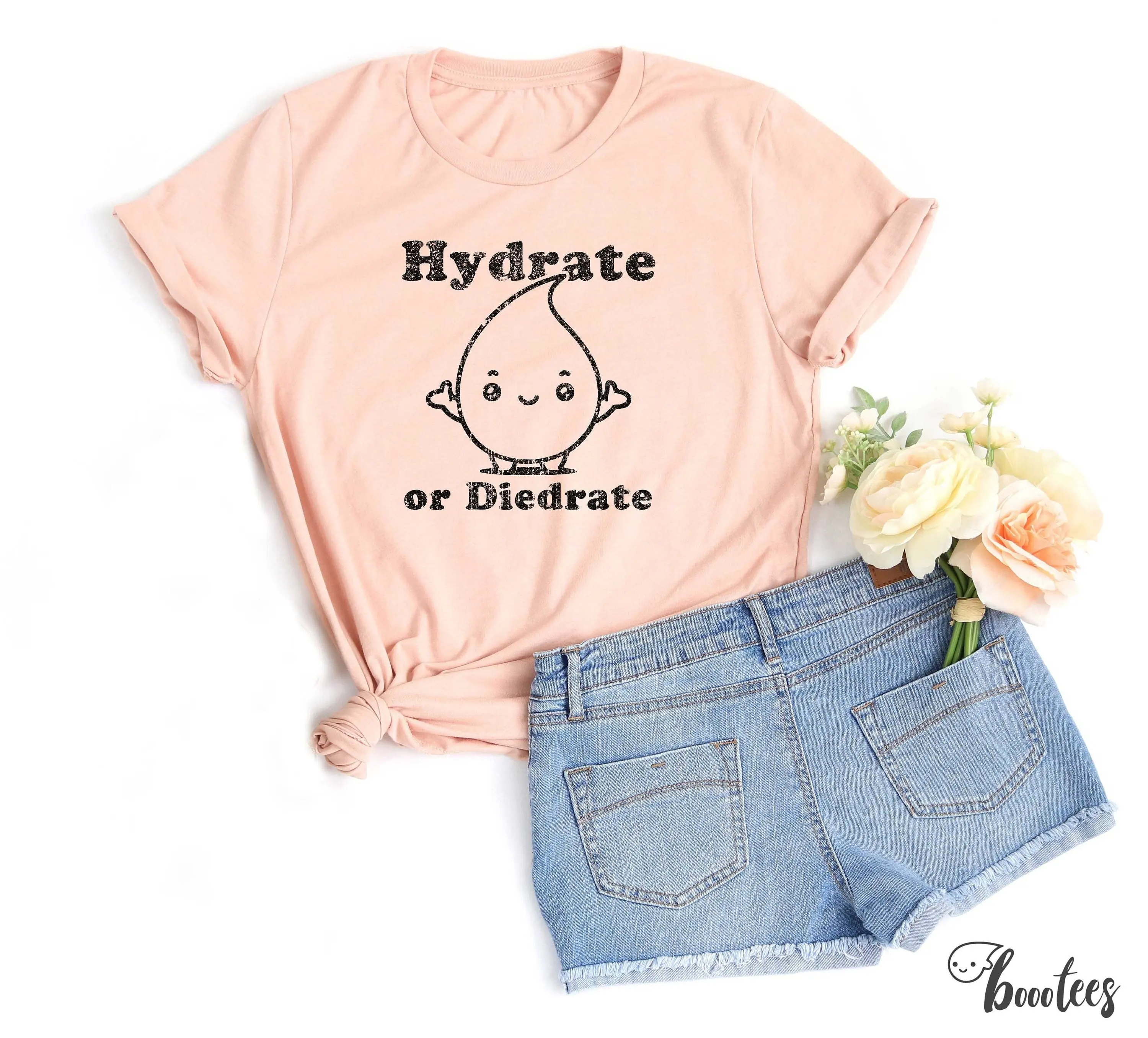 Hydrate Or Diedrate T Shirt Exercise Idea Working Out Present Running Runner Biking Cycling Water Health H2O Lover