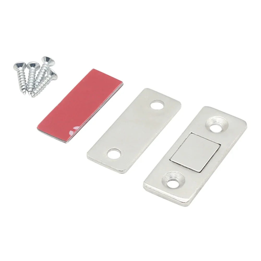 10-1Set Magnetic Cabinet Catches Door Stops Magnet Catch Adhesive Drawer Ultra Thin Cabinet Door Closure with Screw