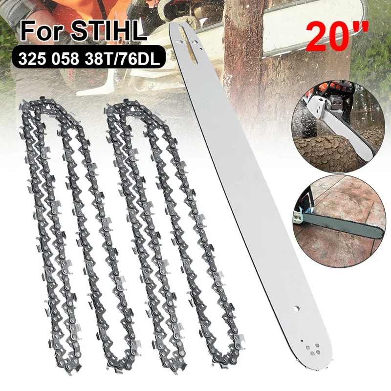 20 Inch Chainsaw Guide Bar with Saw Chain 325 76DL For STIHL MS290 MS291-310-340-360-380-391-440 Saw Bracket Cutter