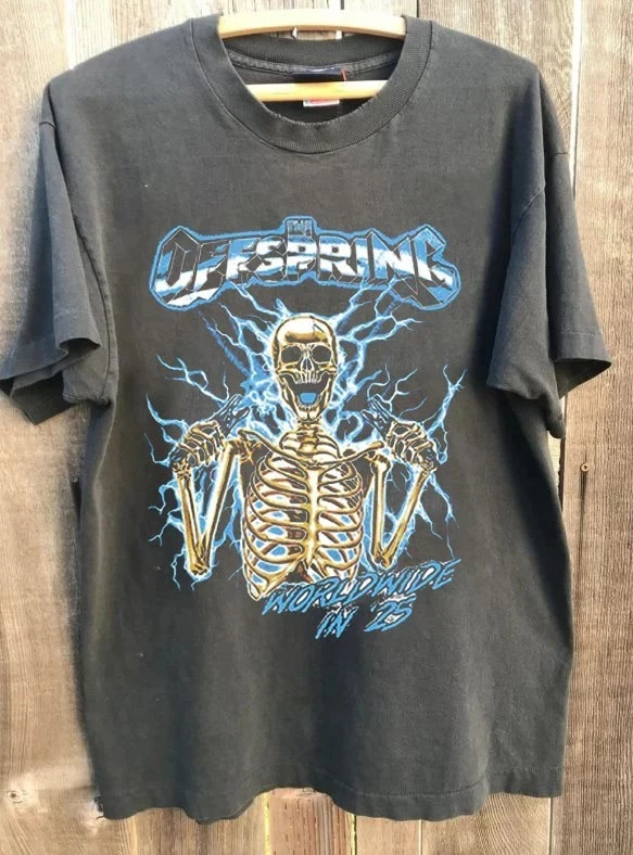 

Летняя женская винтажная футболка The Offspring больших размеров, унисекс, из дышащего хлопка, стильная, универсальная, в уличном стиле, оверсайз