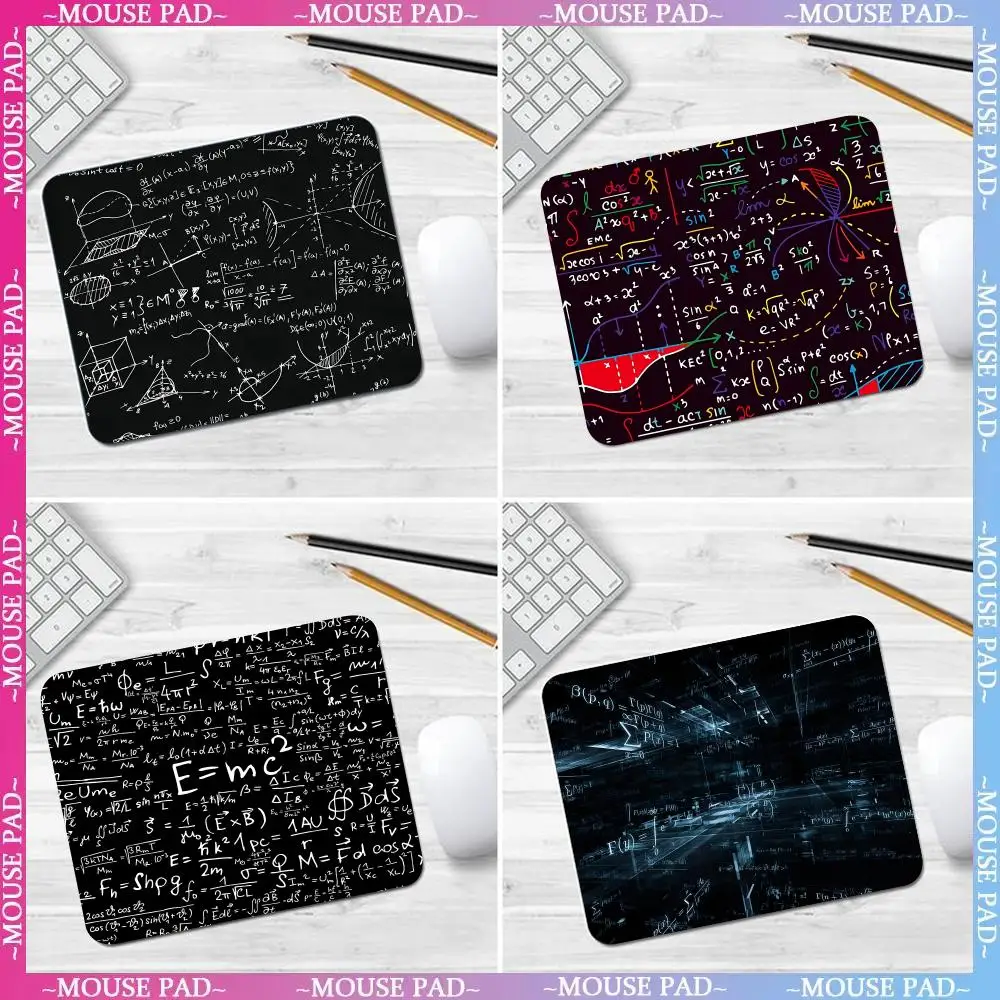 Geometric Math Formula Mouse Pad Non-Slip Game esktop Leather Mause Pad Waterproof Anti-Scratch Easy To Clean Mat For Give gifts