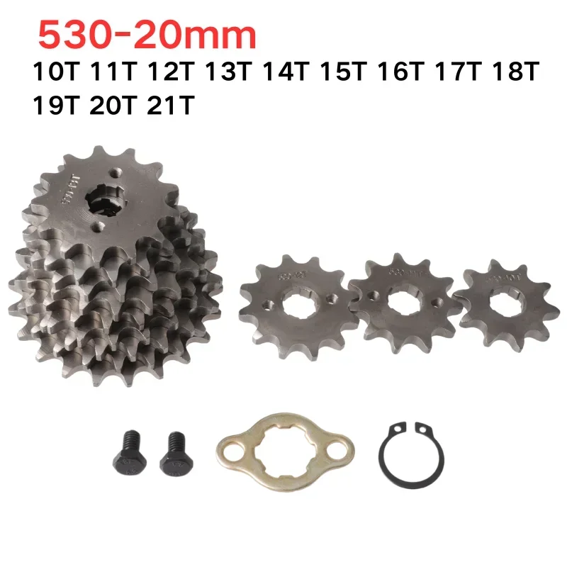 530# 20mm 10 11 12 13 14 15 16 17 18 19 20 21T Front Motor Sprocket For Ho Lifan ZongS YCF Motorcycle Dirt Bike ATV Quad Buggy