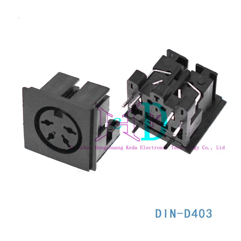 2 stücke DIN Audio Adapter MIDI Kabel 5 Pin DIN Stecker mit Kunststoff Griff Buchse Gespannt Panel Mount Chassis stecker