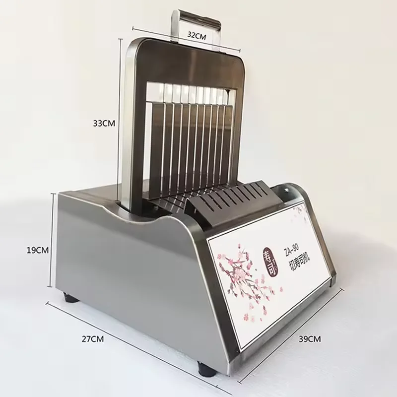 XEOLEO التجارية السوشي لفة القاطع آلة الفولاذ المقاوم للصدأ دليل آلة قطع السوشي قطاعة السوشي سمك 22 مللي متر