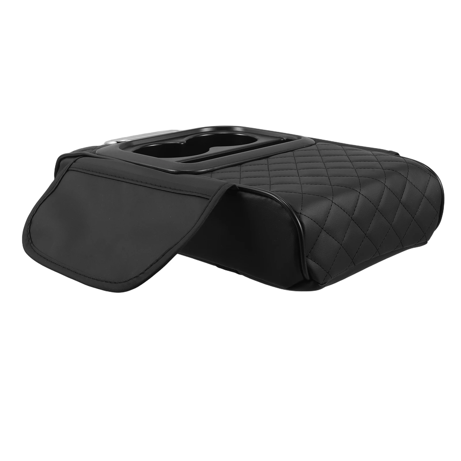 

Universal Car Armrest Storage Pad PU Multifunctional Booster Cushion Cup Holder Tissue Box Organizer Interior Accessory