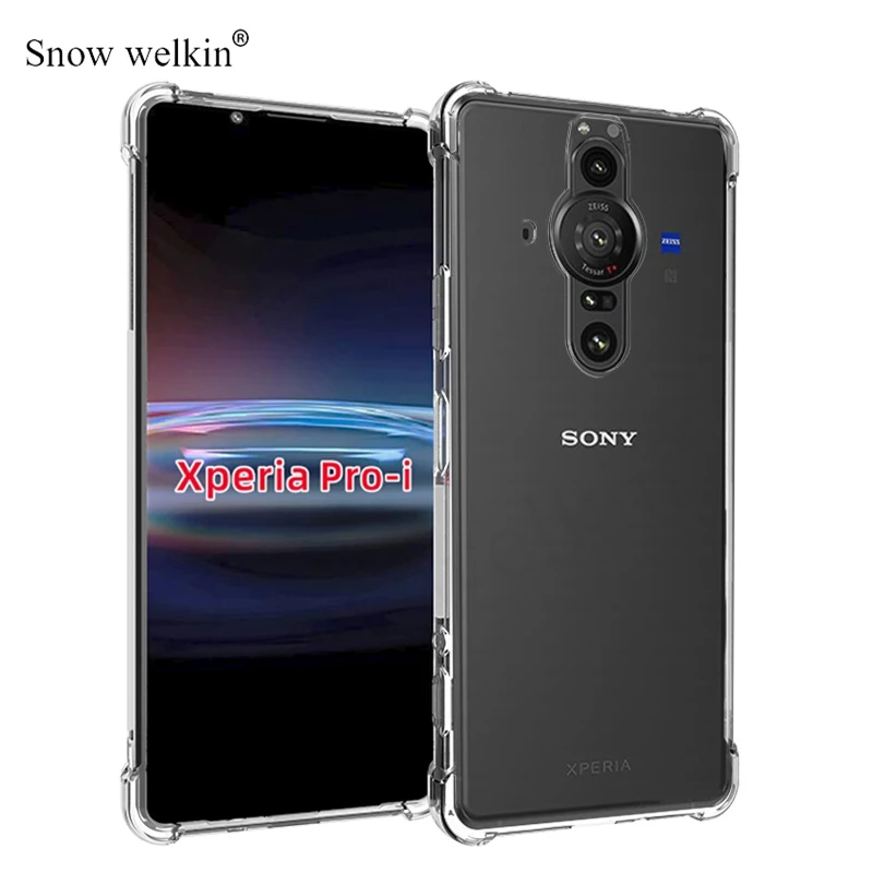 For Sony Xperia Pro I Airbags Buffer Protection Case For Sony Xperia 1 5 10 II III IV V Clear Soft TPU Shockproof Back Cover