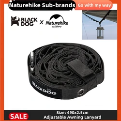 Naturehike-Blackdog Cuerdas para toldos al aire libre Cuerda de camping multiuso Accesorios para tiendas de campaña Cordón portátil ajustable Cordón para lámpara