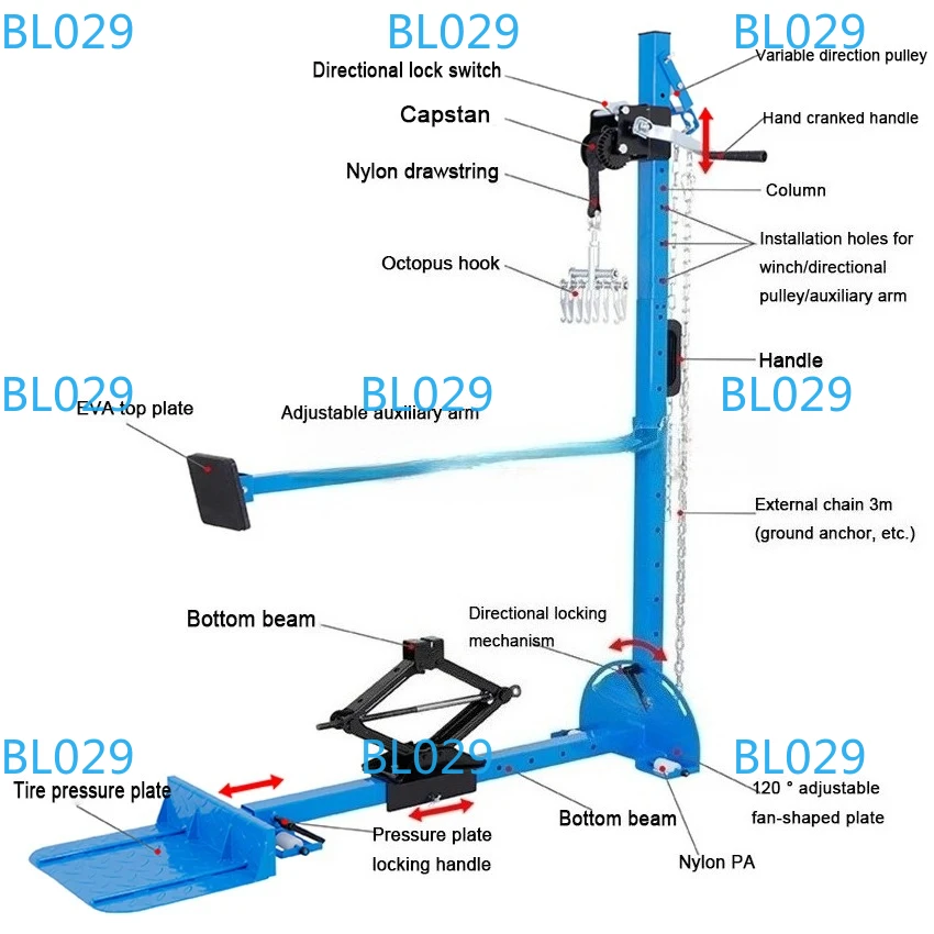 Trinity Repair Lata 800KG High Quality Car Dent Puller Machine Car Body Repair Kit Recovery Puller Tension Tools view 2