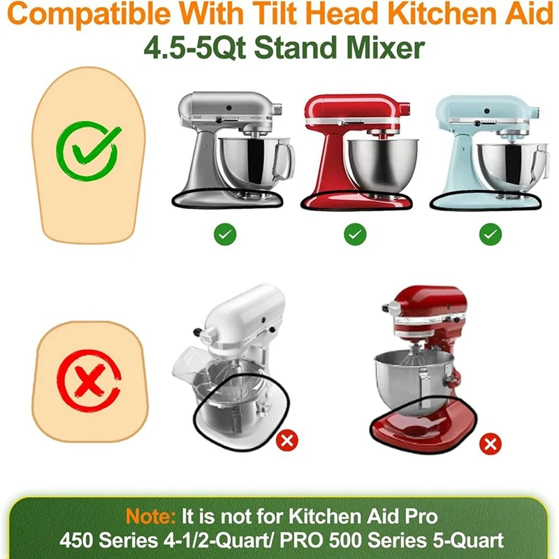 For Mixer Slider 4.5-5 Qt Tilt-Head Stand Mixer Sliding Pad Kitchen Mixer Accessories [BWASCLIM]