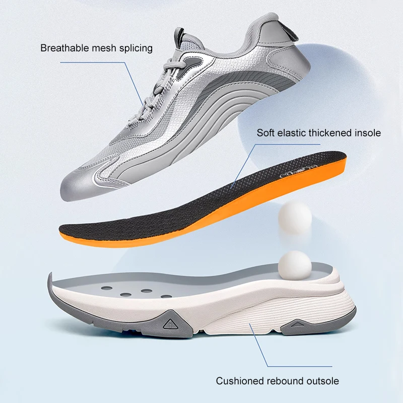 GOLDEN CAMEL Fashion Casual Men\'s Shoes Breathable Male Sneakers Thick Bottom Height Increasing Running Shoes for Men 2024 New