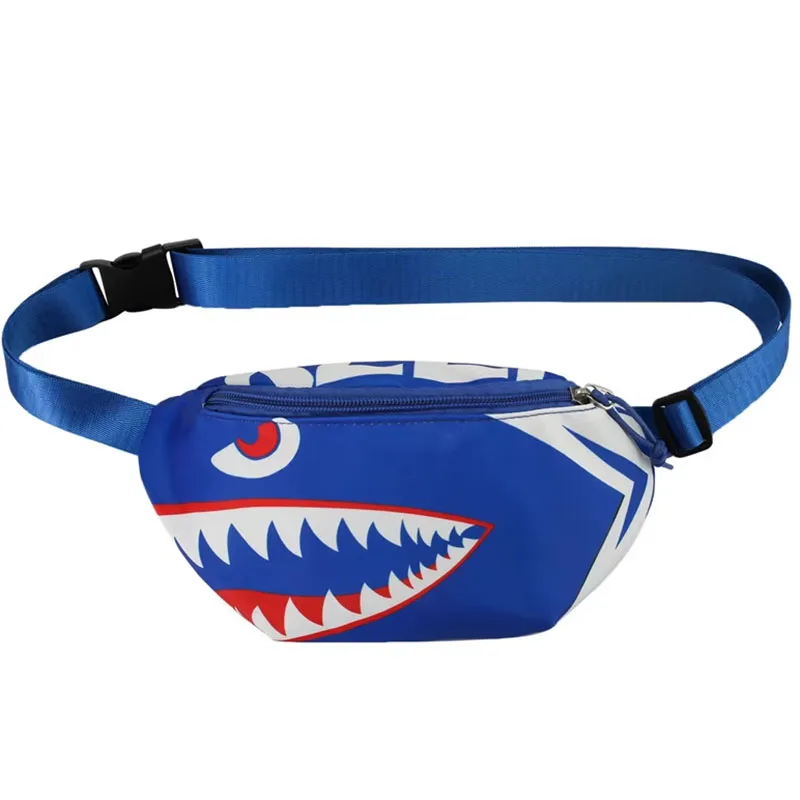 Shark Crossbody Bag Waistbag for Boy Children Casual Catoon Cute Bag for Girls Small Adjustable Belt Kids Animal Shoulder Bags