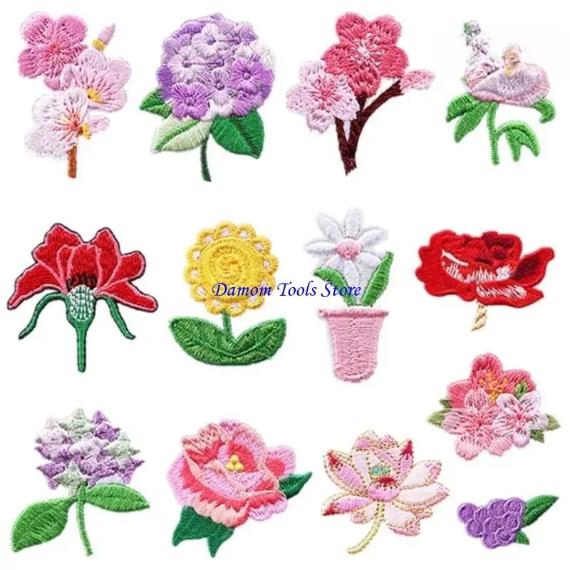 57be Applique Patches цветы вышитые пятна железо на пятнах шью на пятнах