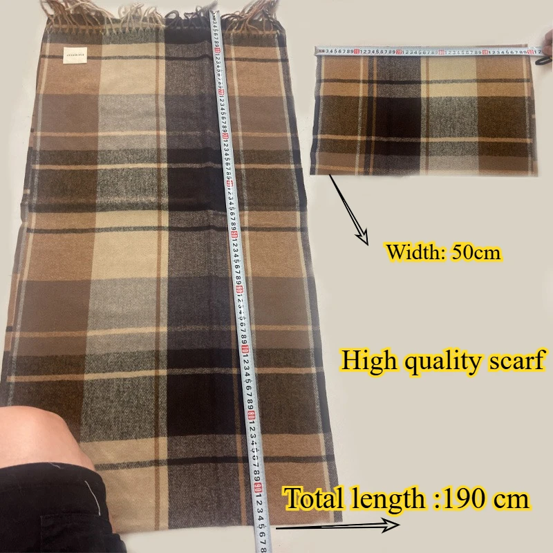 Scarf Women's Winter With Classic Plaid Thicken Student Long Shawl Lovers Neck Thicken to Keep Warm  Men's Winter Shawls