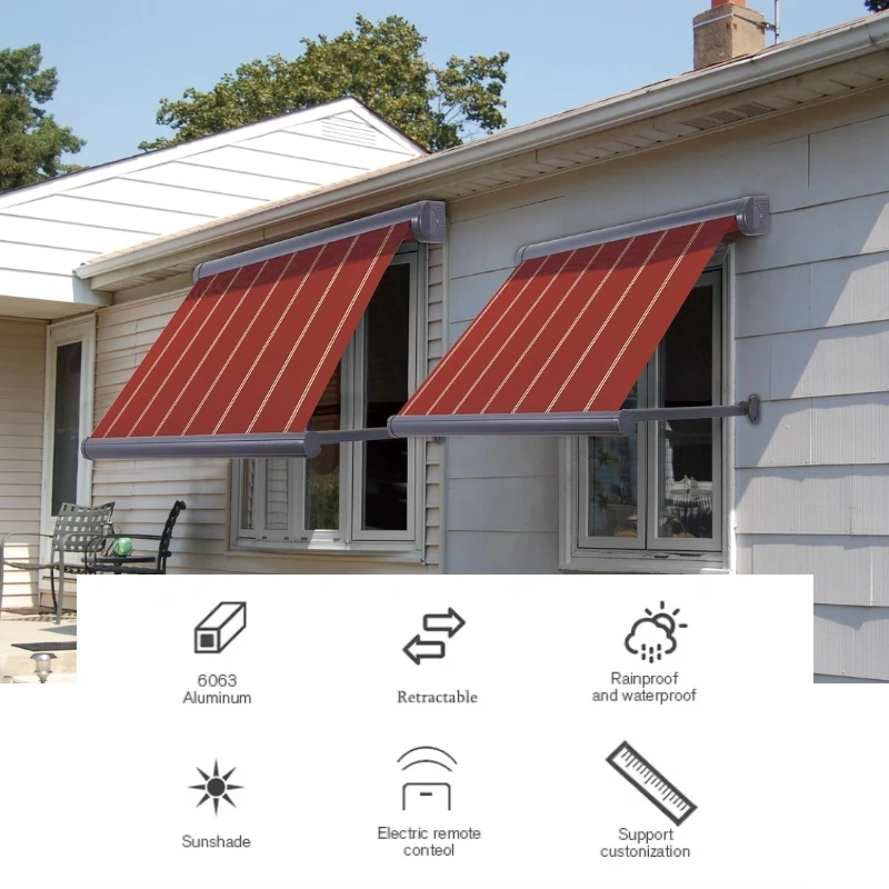 Price Offer Electric Roof Ceiling Patio Window Waterproof Folding Awning Aluminum Retractable Outdoor Awning French Awning