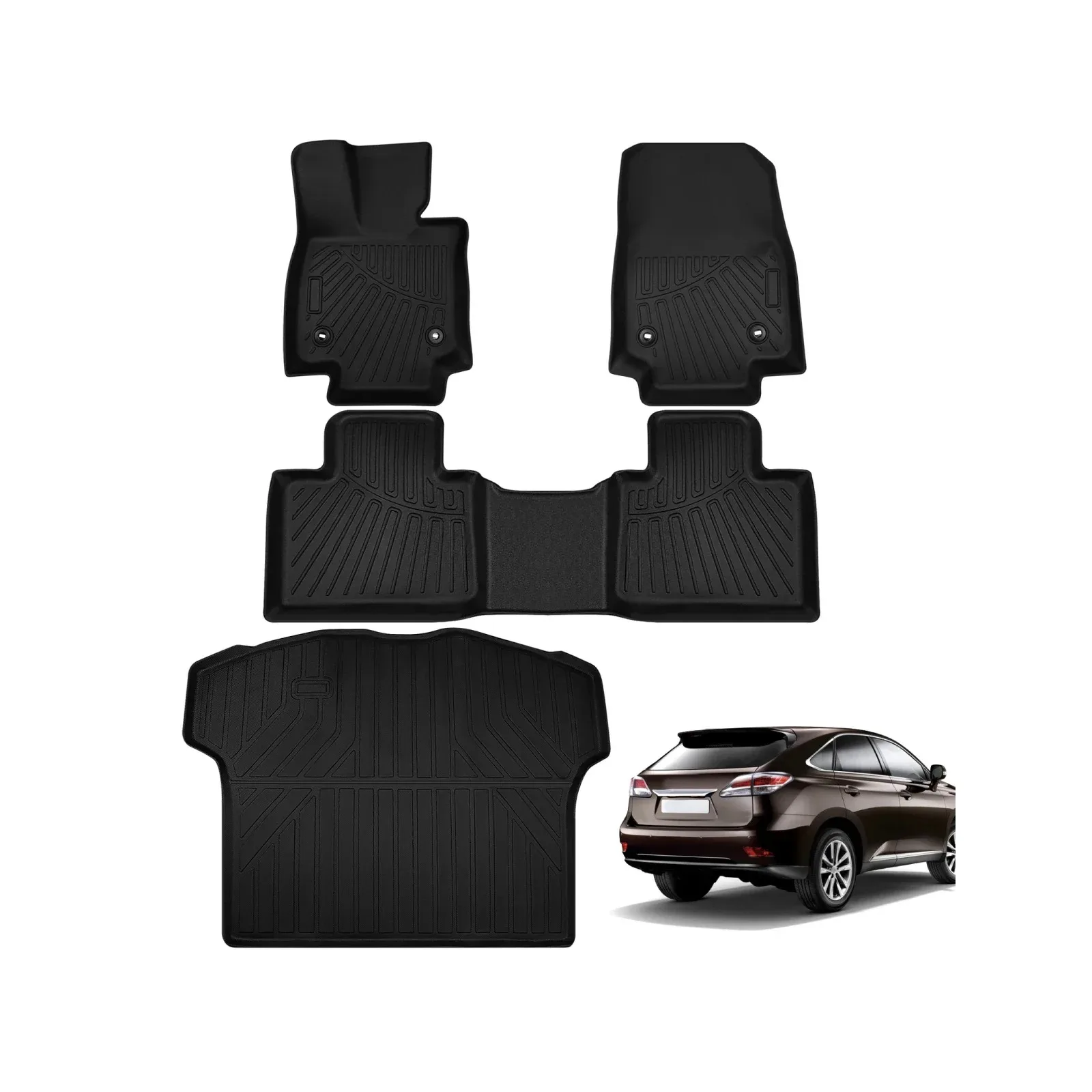 

All-Weather Heavy Duty Floor Mat and Trunk Mat Set Compatible for Lexus RX350 2023-2024