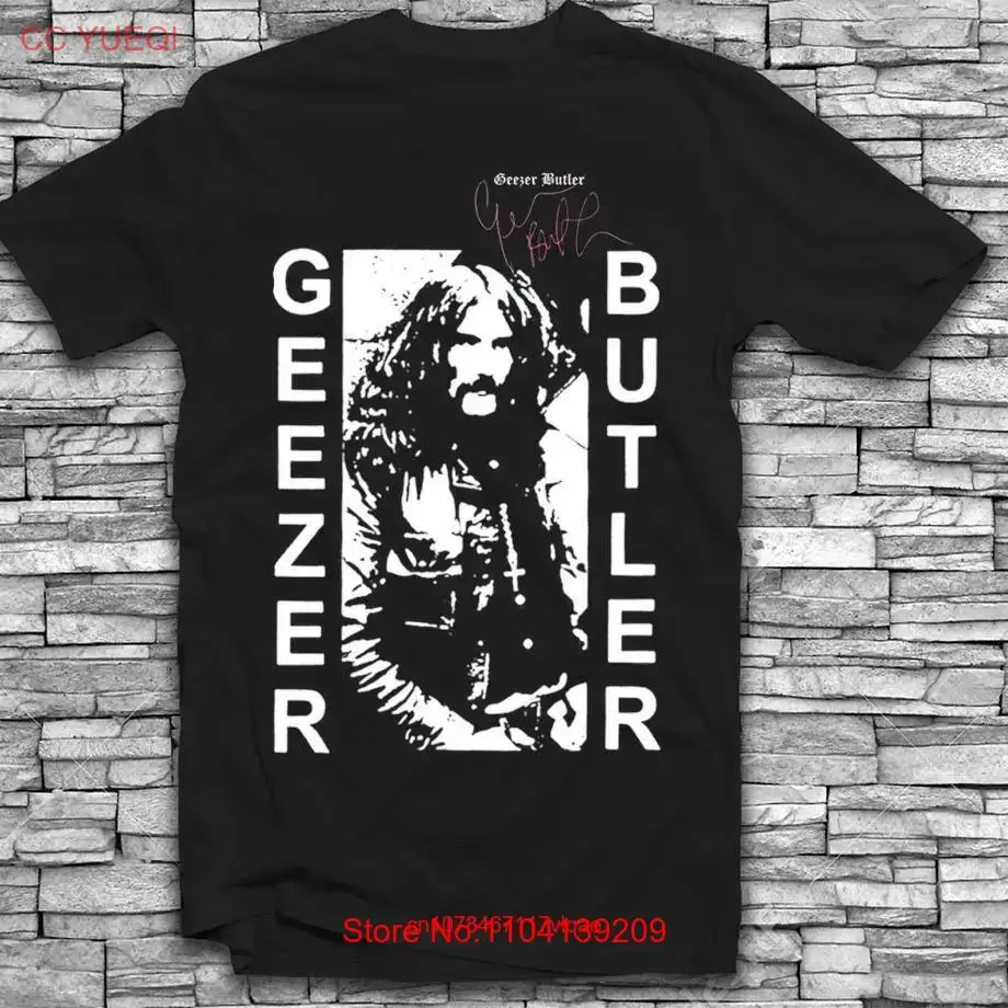 Vintage Geezer Butler Heavy Cotton Black Full Size T Shirt MM1394 long or short sleeves