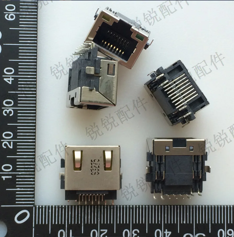For RJ45 socket RJ45 seat, network socket 8P8C network cable interface, crystal head seat, with shrapnel LED