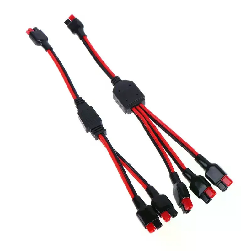 /PFU/1 To 2 Connector 14AWG Solar Panel Outdoor Power Battery Plug Line For Portable RV Electric Vehicles 1 To 3 Power Cable 45A