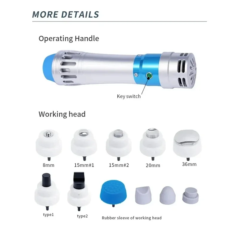 Аппарат для ударно-волновой терапии для релаксации и облегчения боли в спине, инструменты для массажа ударных волн, устройство для тела, здоровье и эксплуатация