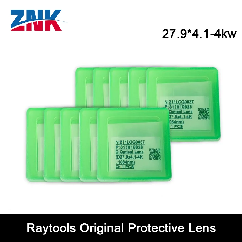 Raytools Original Protective Lens 27.9*4.1 211LCG0037 24.9*1.5 211LCG0020 1064nm Quartz Fused Silica Laser Protection Window