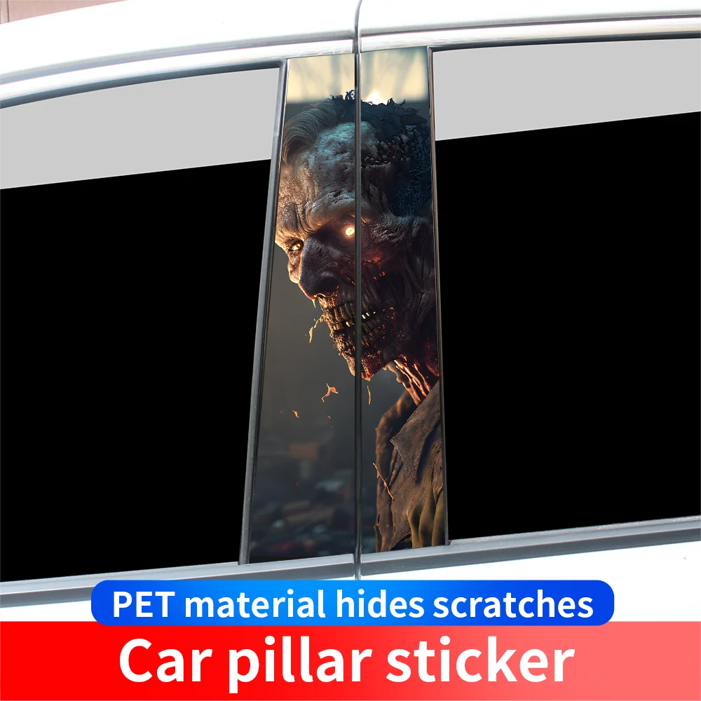 

Zombie Decals Car Stickers Waterproof Auto B-Pillar Funny Decor Cover Scratches Sunscreen Doors Pillar Trim Auto Accessories