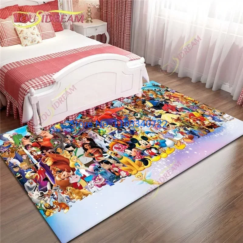 

Minnie Mickey Mouse Playmat Carpet Kids Rug Carpets 120x160cm Decor for Living Room Children's Bedroom Sofa Kids Floor Mat