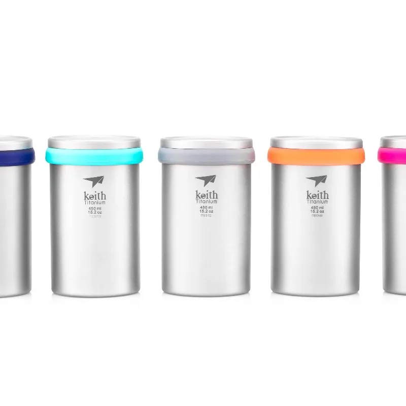 Hot Selling Custom Logo Pure Titanium T ea Infuser Mug with Titanium Filter and Lids Premium Drinkware Cups