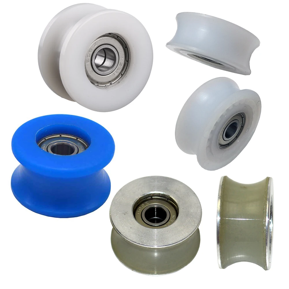Automatic Glass Door Muted Wheel Sliding Polyurethane Nylon Pulley Spreader Sensors Hanging Fitting Track Roller Hardware Part