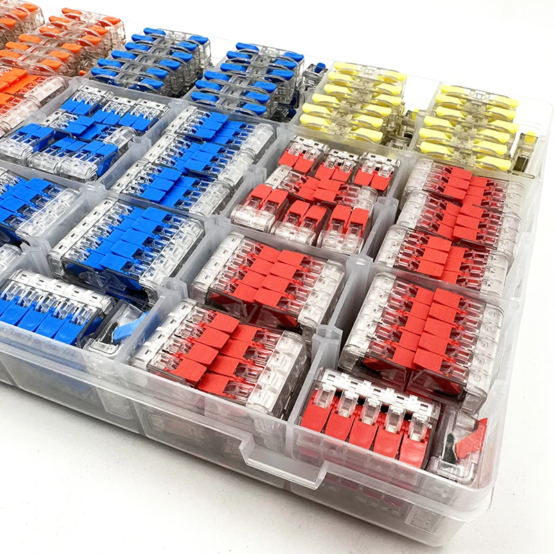 Imagem -02 - Boxed Wire Terminal para Engenharia Doméstica Fiação Terminal Rápido Separador Shell Transparente Combinação de Cores 405 Pcs por Conjunto