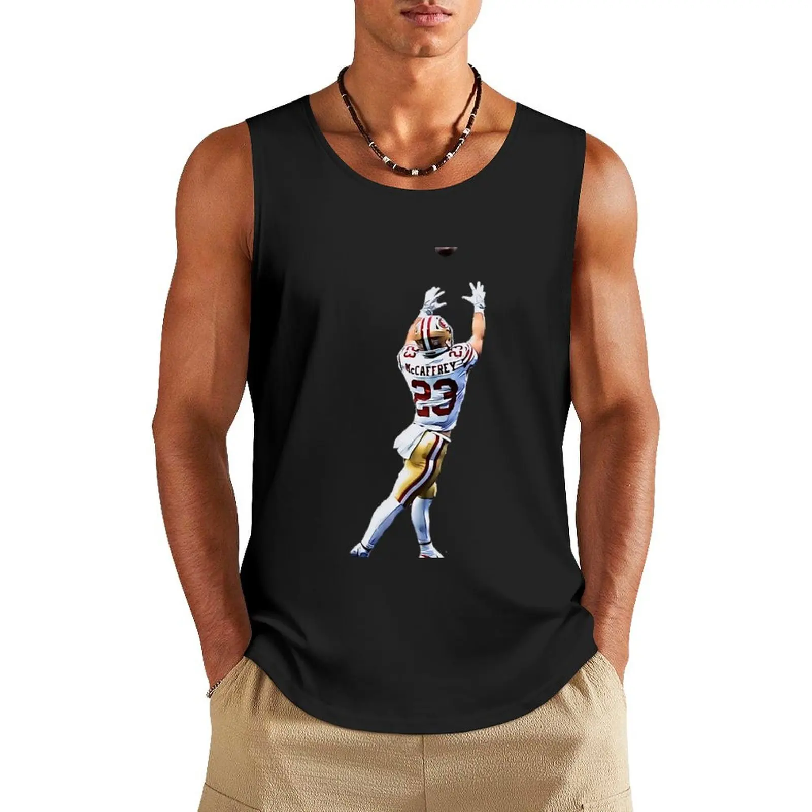 Chrístìán sport McCáffrèy 3 Tank Top Vest male t-shirt Men's sleeveless tshirts for men gym wear men