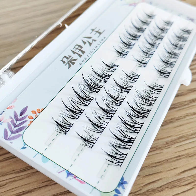 Hoa Hướng Dương Giày Lười Nam Bộ Ba Mỹ Gốc Ghép Lông Mi Giả Quạt Lông Con Quỷ Nhỏ Đuôi Cá Tự Nhiên Eyelash Dụng Cụ Trang Điểm