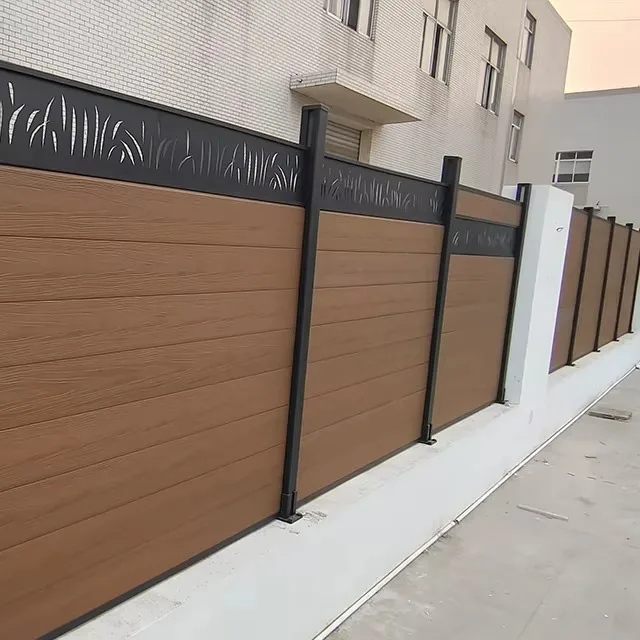 Any Size Custom WPC Decorative Privacy Fence Easy Install Weatherproof Anti Corrosion Outdoor Garden Villa Backyard Patio Panels